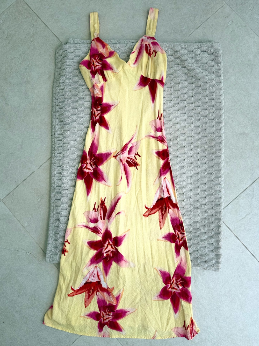 PAPER HEART Yellow/ Pink Floral Print Maxi Dress